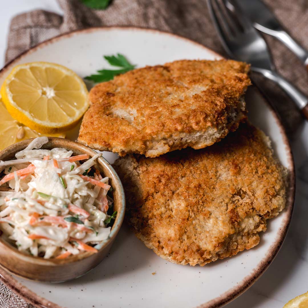 Pork Schnitzel with Coleslaw – Deliciou