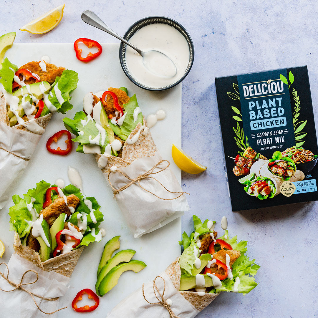 Vegan Chicken Caesar Wrap – Deliciou